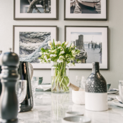 flowers on table