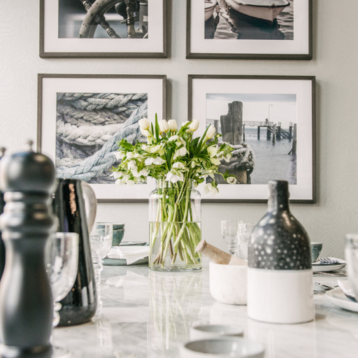 flowers on table